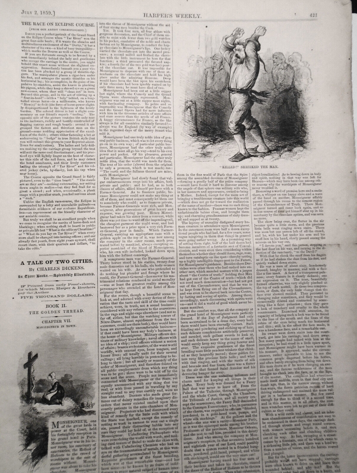 Harper's Weekly July 2, 1859  - Napoleon Visits Wounded; Eugenie Presiding, etc.