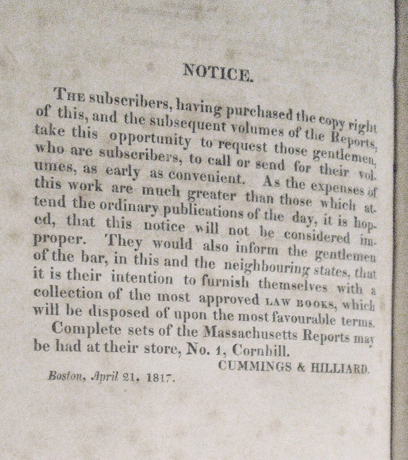 1817 Reports of Cases ...in Supreme Judicial Court of Massachusetts, Vol. XIII