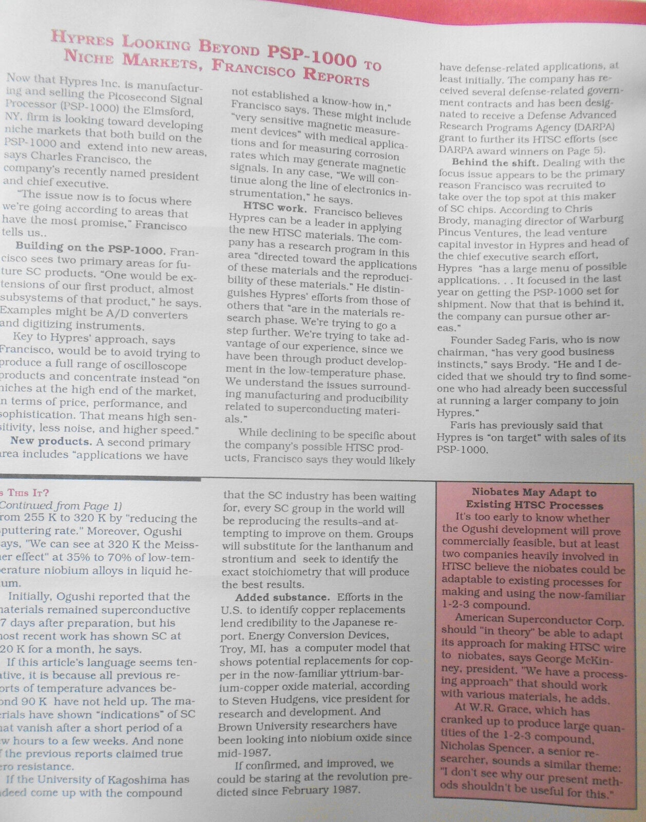 The Cambridge Report on Superconductivity, February 1988. David Gumpert, Editor