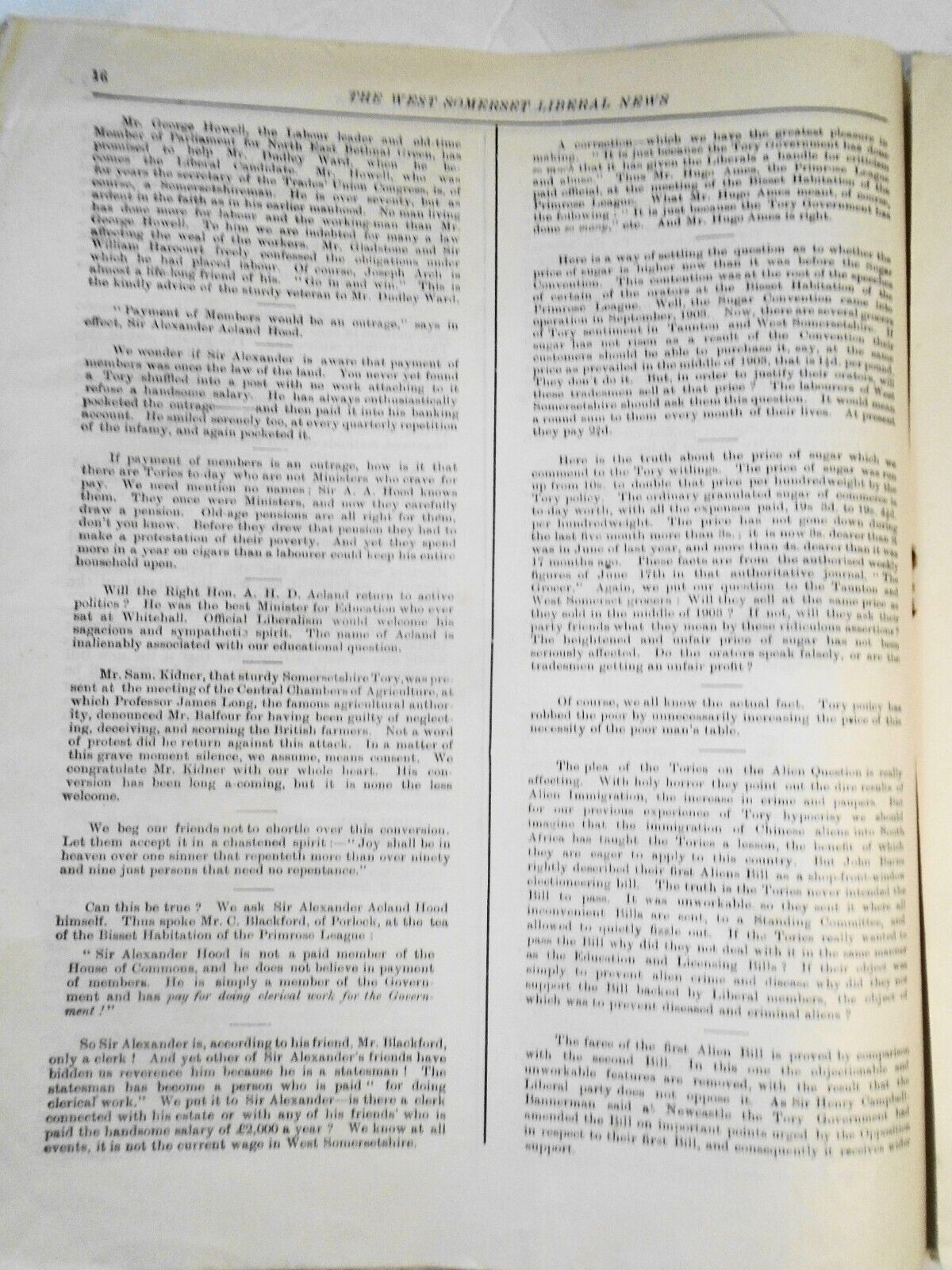 1905 West Somerset Liberal vs. Conservative dueling Publications July '05