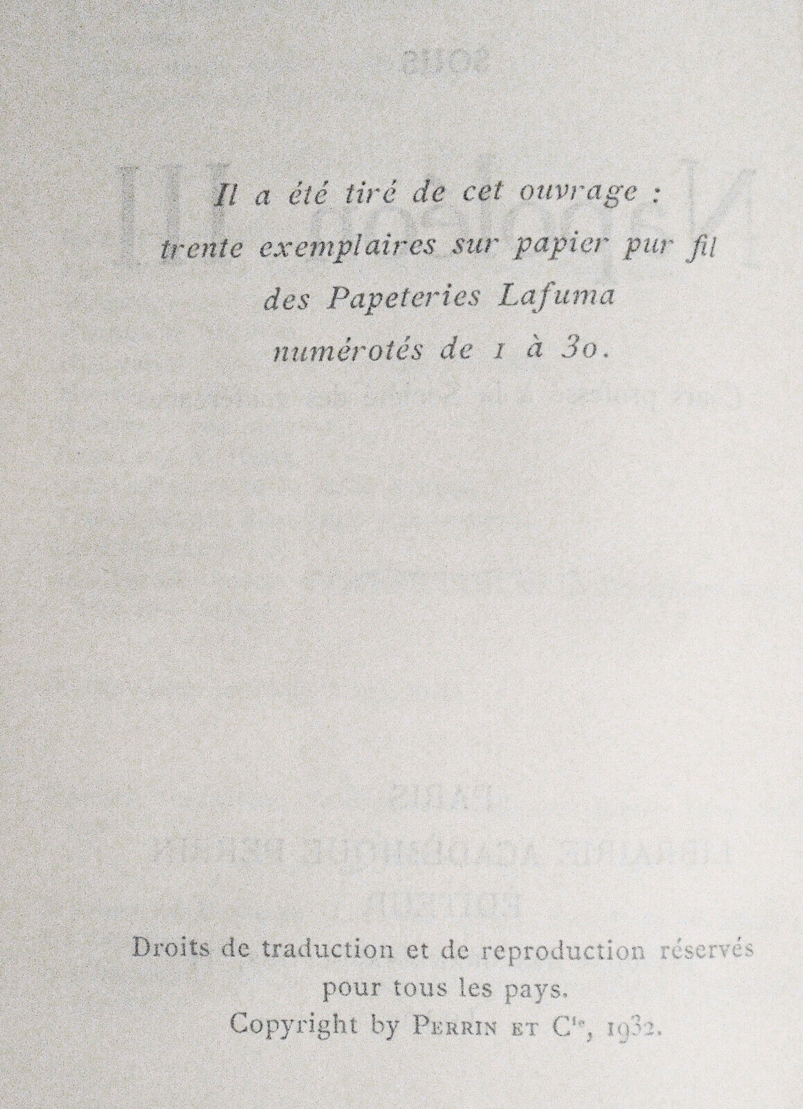 La Societe Francaise sous Napoleon III, par André Bellessort - 1932