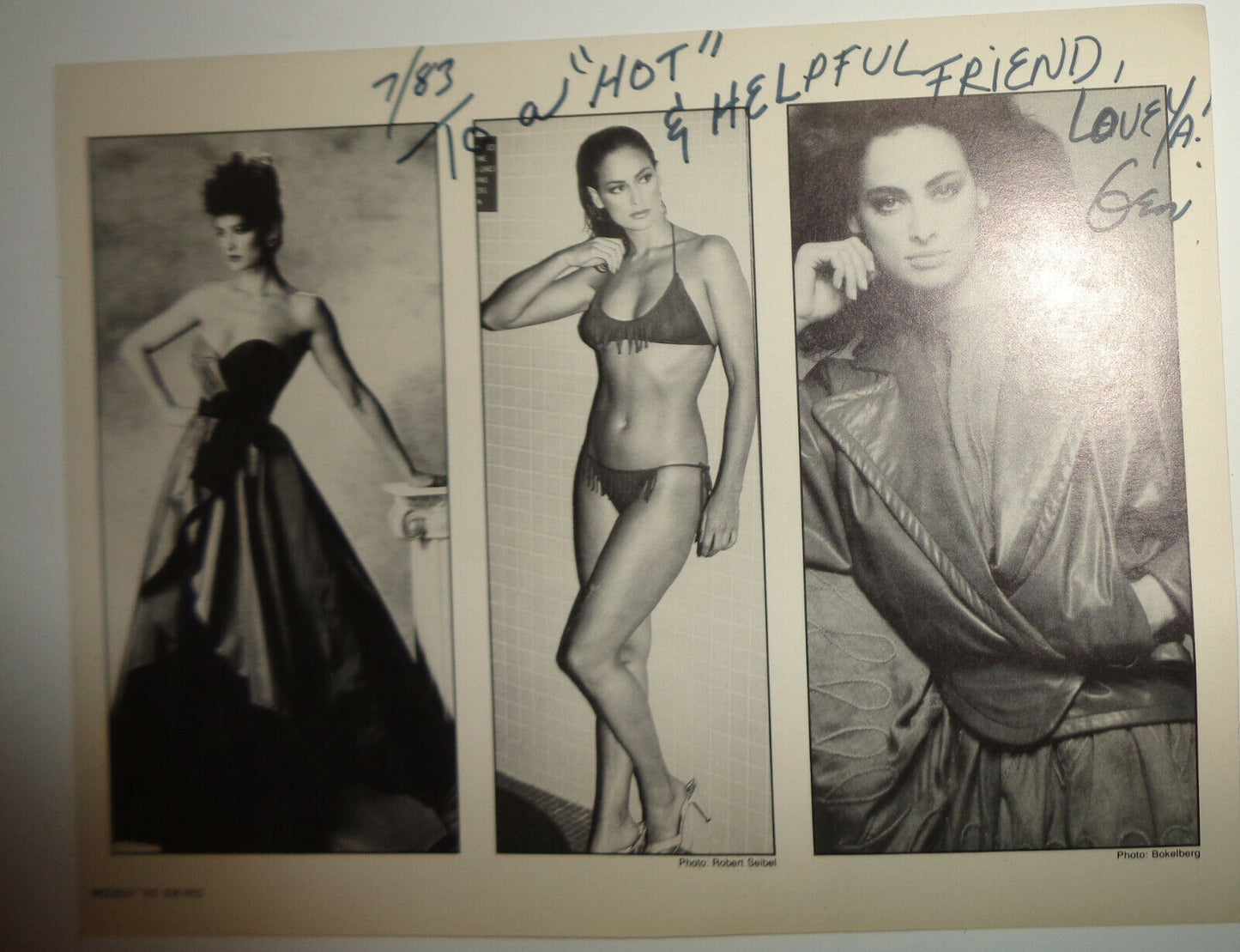 Geri Carranza - SIGNED photo, 1983 - Ford Fashion Model