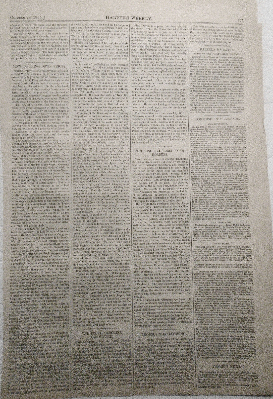 Dacotah Territory : 4 prints - Harper's Weekly October 28, 1865