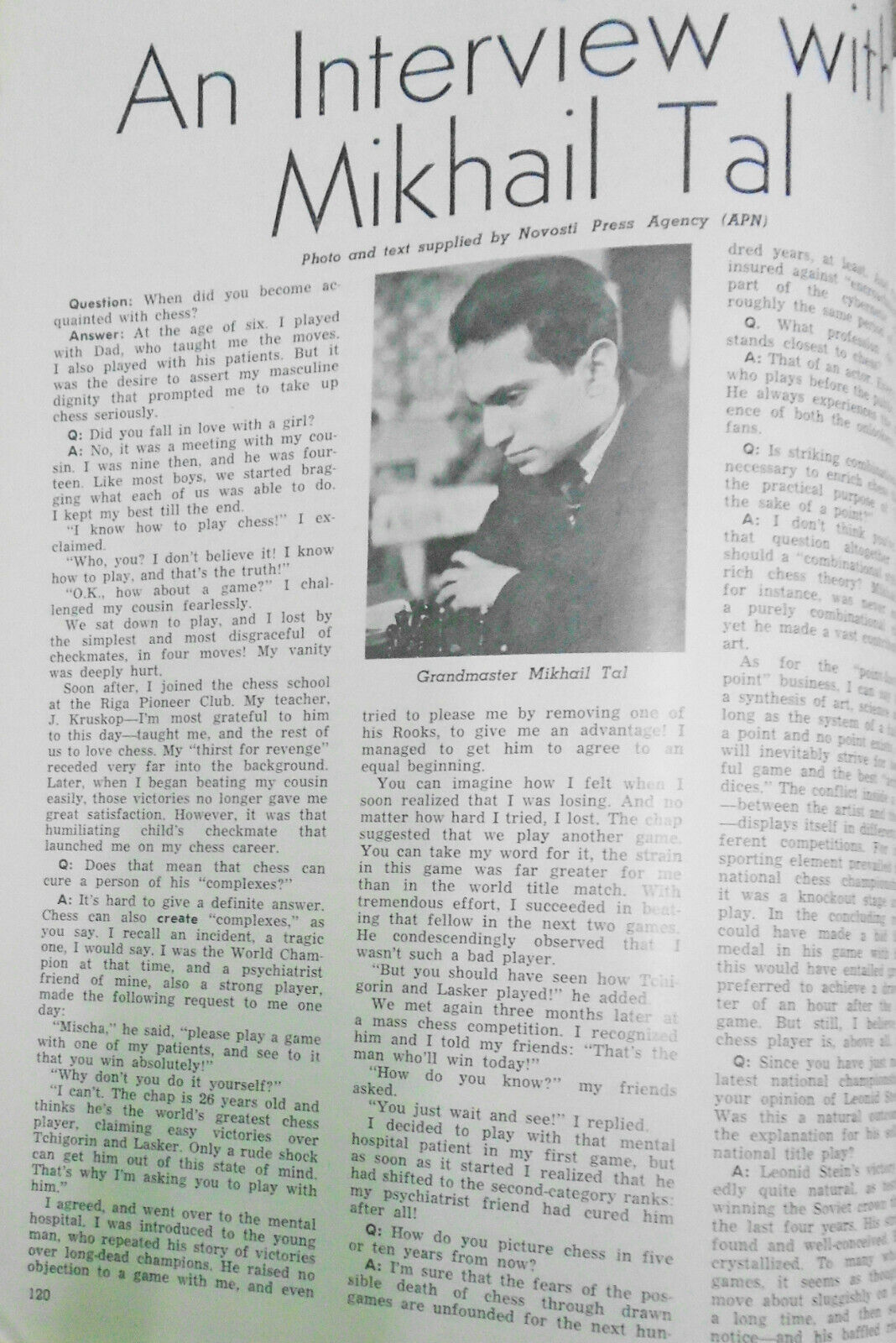 Chess Life, May 1967 - Interview with Tal; US-Soviet Computer Chess match, etc.