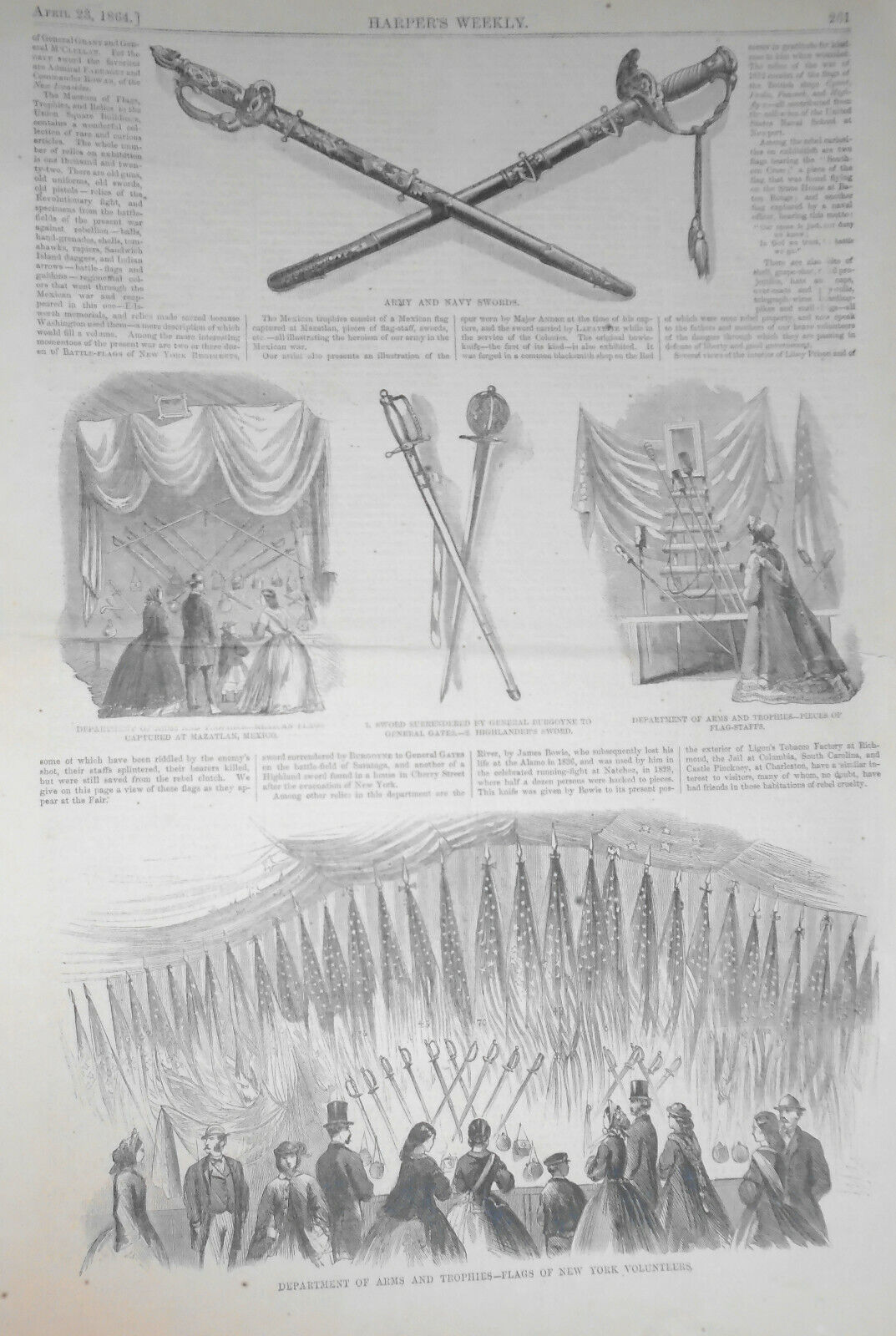 Harper's Weekly April 23, 1864 : Metropolitan Fair, NY - Original complete issue