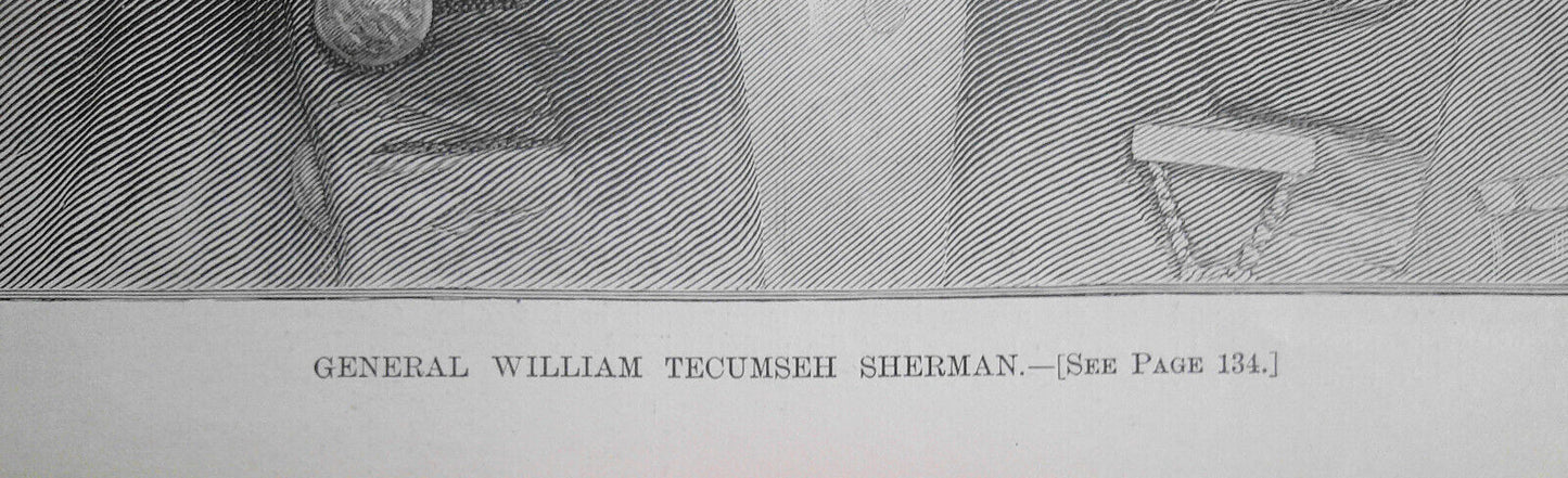 General William Tecumseh Sherman. Harper's Weekly February 21. 1891. Original