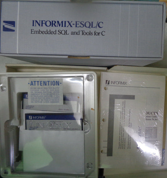 INFORMIX-ESQL/C, 1989,  Version 2.10.06C,  for IBM PC AT, XT --  Unused