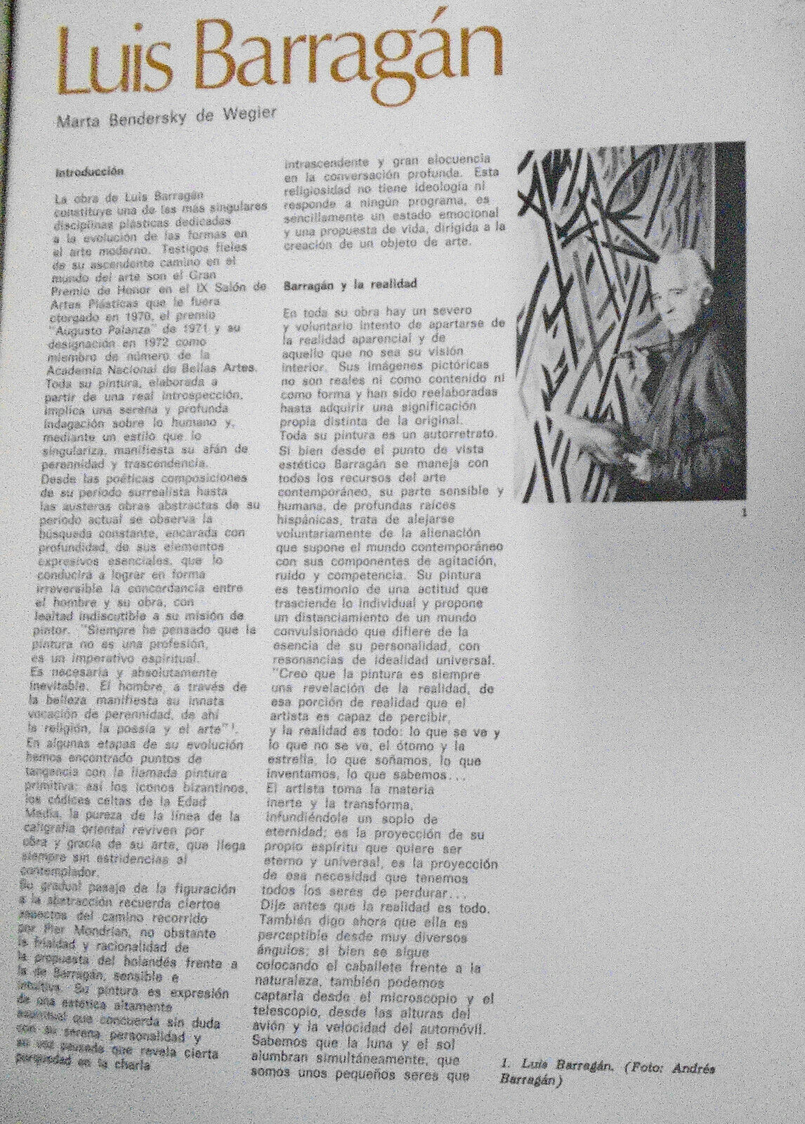 Luis Barragan :  Pintores Argentinos del Siglo XX, 38. 1981.