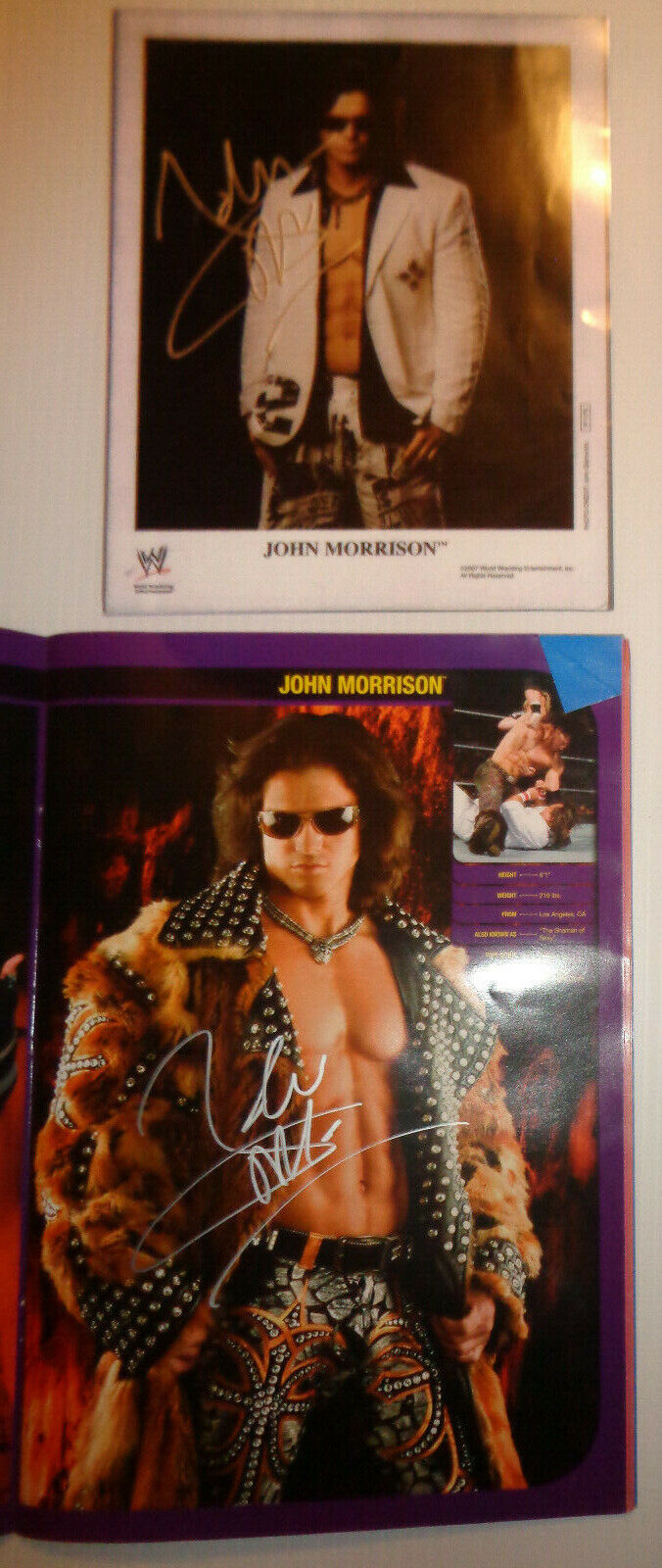 WWE Official Souvenir Program 2009 Vol 1 SIGNED by Balls Mahoney & John Morrison