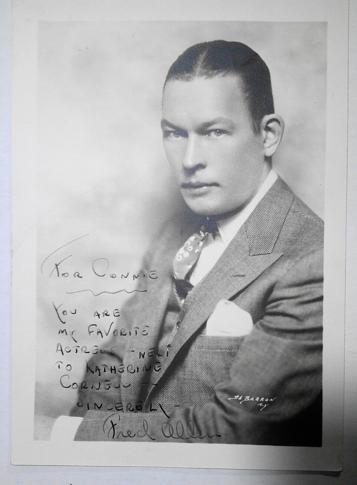 Vintage Fred Allen original Hand Signed and inscribed Photo