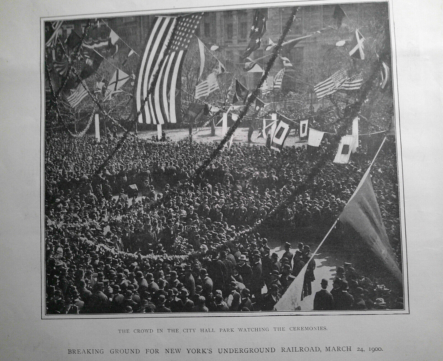 Breaking Ground for New York's Underground Railroad. Harper's Weekly, 1900.