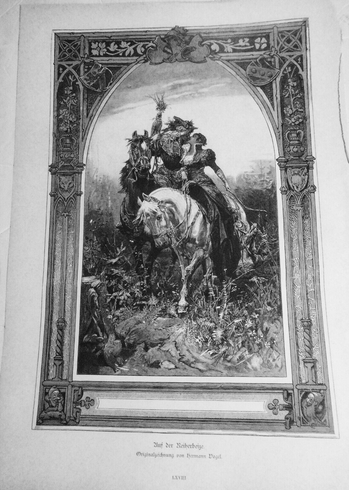 Auf der Reiherbeize, by Hermann Vogel - 1886