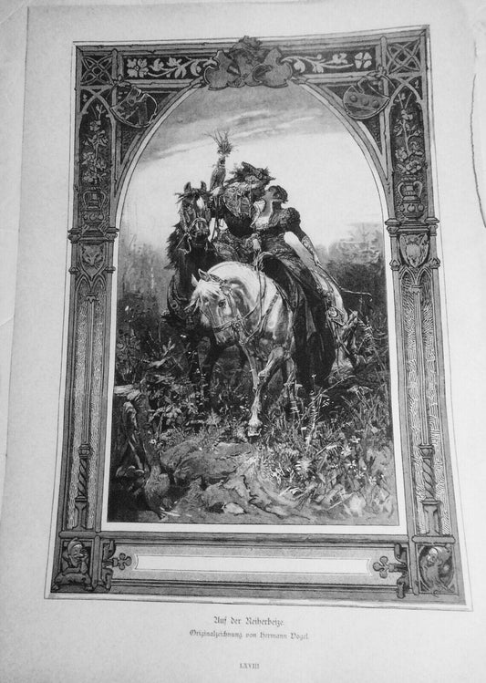 Auf der Reiherbeize, by Hermann Vogel - 1886