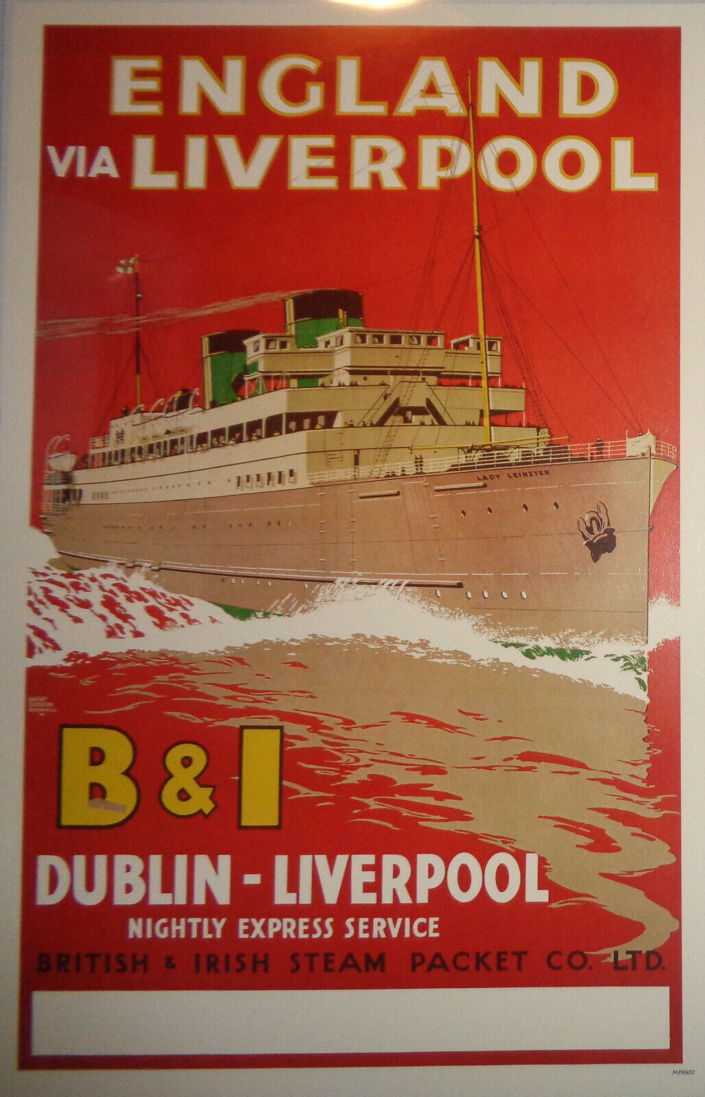 England via Liverpool - Window card Poster