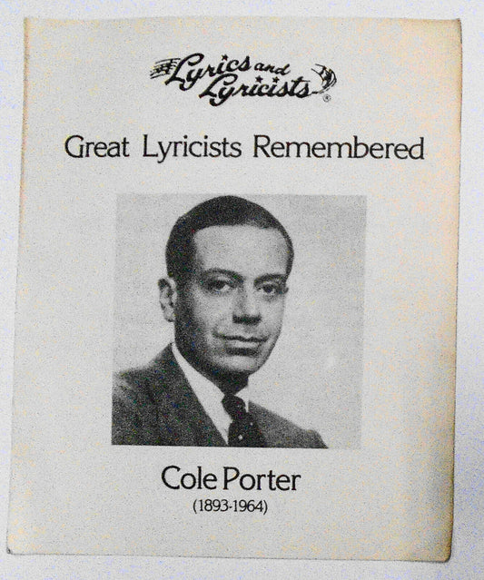 Great Lyricists Remembered: Cole Porter  - Program - 92nd St. Y,  February 1979