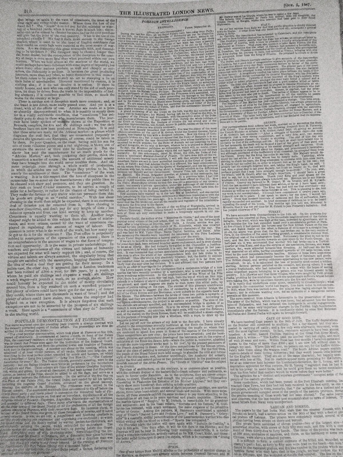 Illustrated London News, October 2, 1847 - Original complete issue