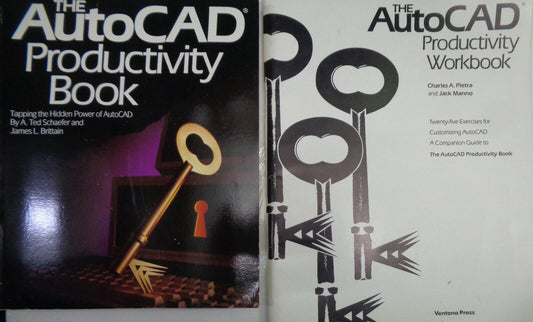 4 items AutoCAD Productivity Book by Schaefer, Workbook by Pietra + 2 Diskettes