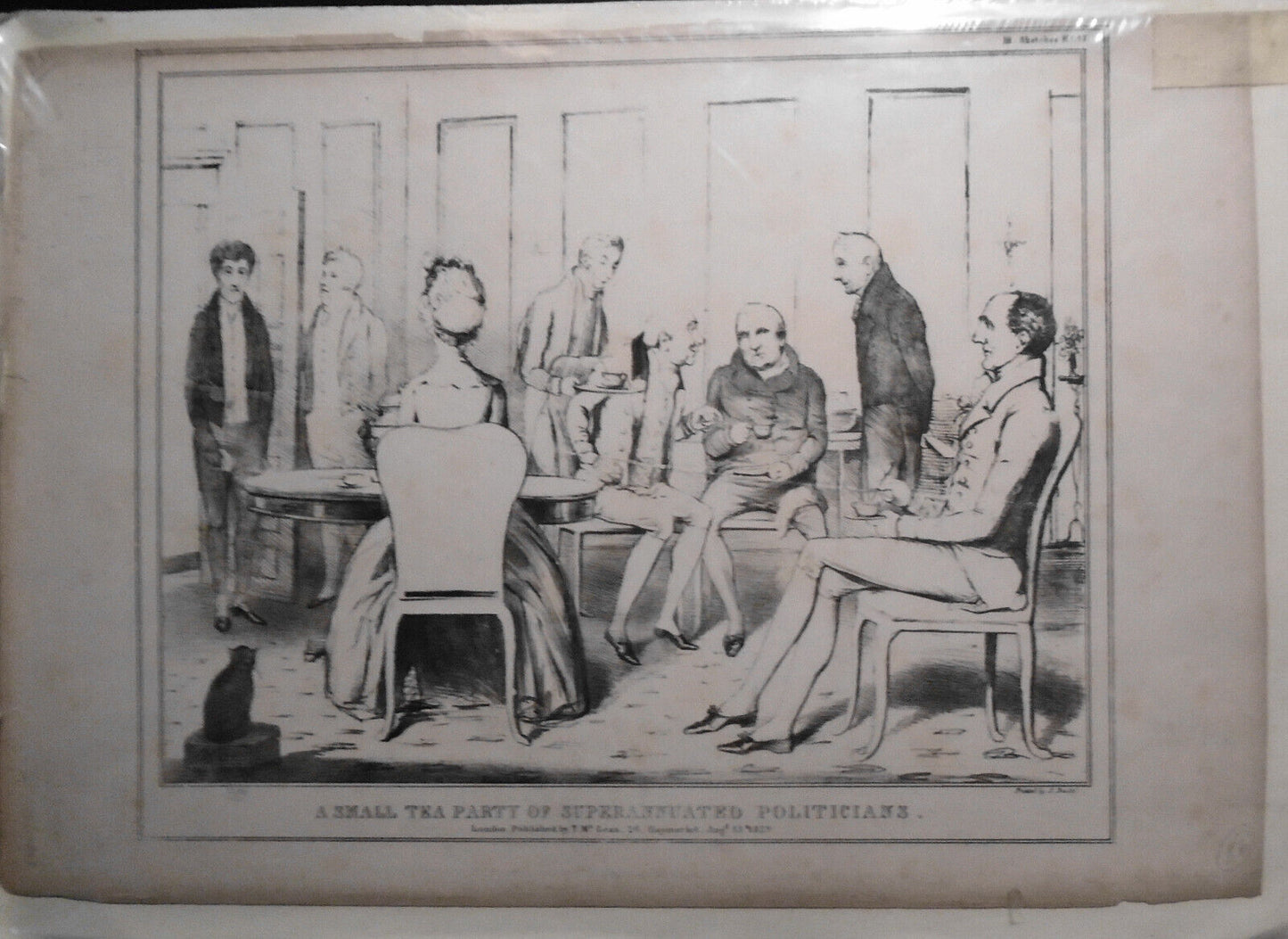 1829 A Small Tea Party of Superannuated Politicians by John Doyle (HB). 17x11.5"