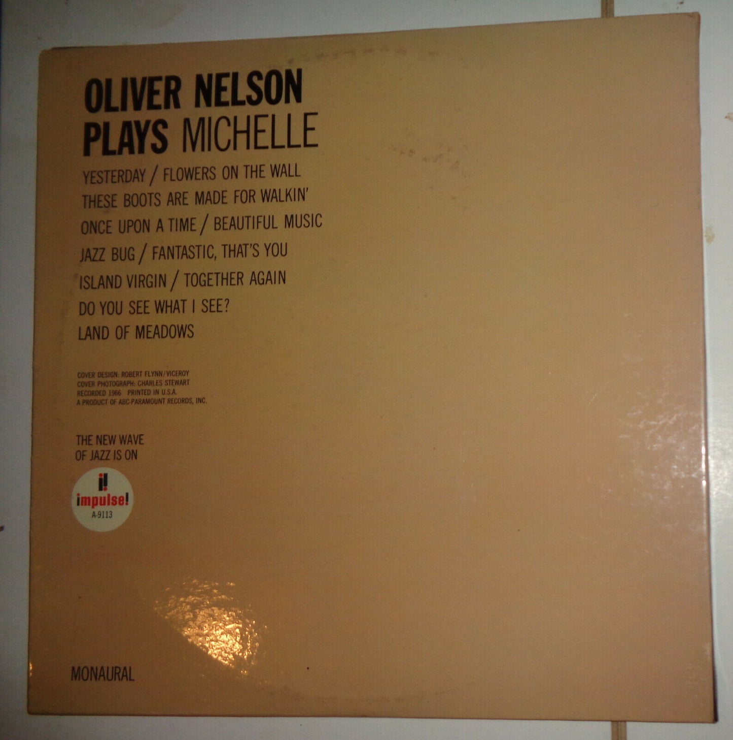 Oliver Nelson Plays Michelle - White Label Promo LP 1966 - Impulse! ‎– A-9113.