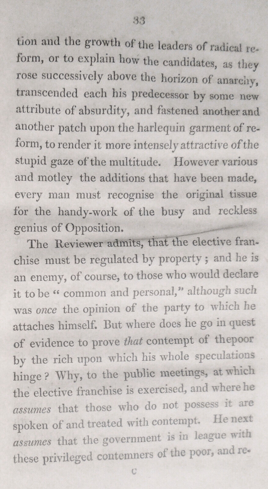 1820 On causes of the present discontents... strictures on... Edinburgh Review