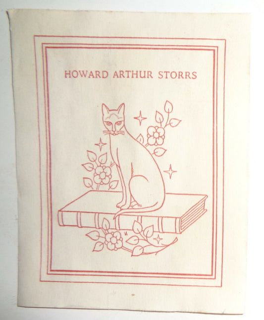 Howard Arthur Storrs - Ex Libris Bookplate