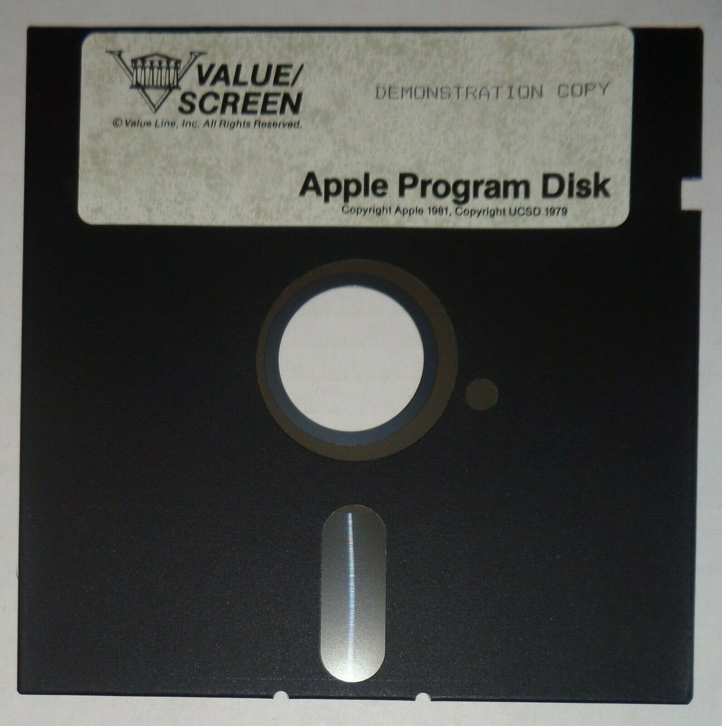 Value / Screen Demonstration Software 1981 Apple Program Disk, from Value Line