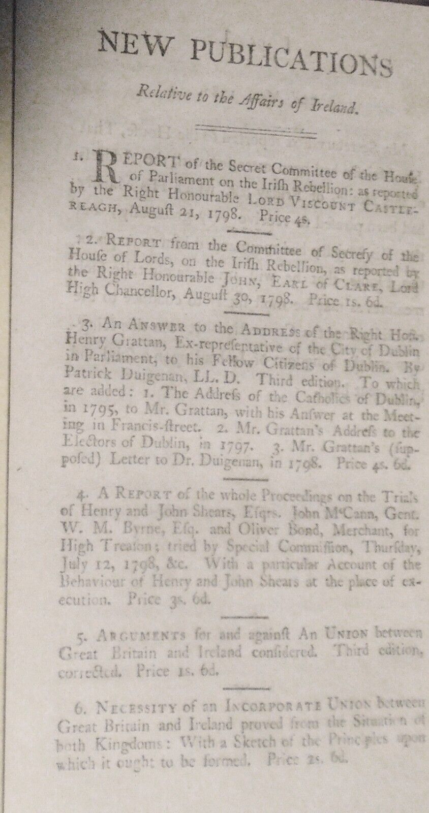 Speech of the Right Hon. William Pitt, in the House of Commons, January 31, 1799
