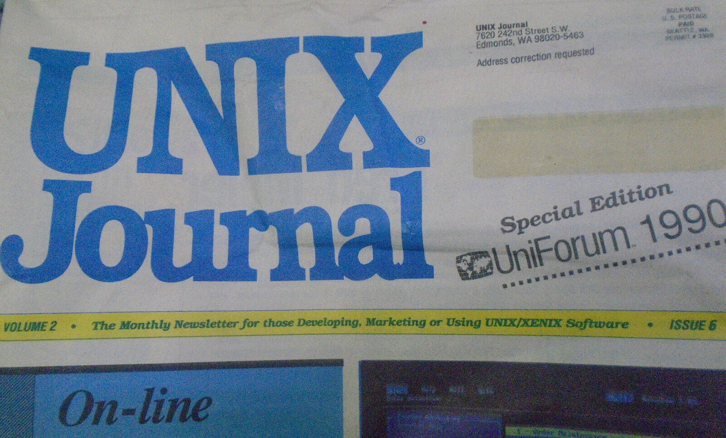 UNIX Journal : Special edition, UniForum 1990 - On-line transaction processing..