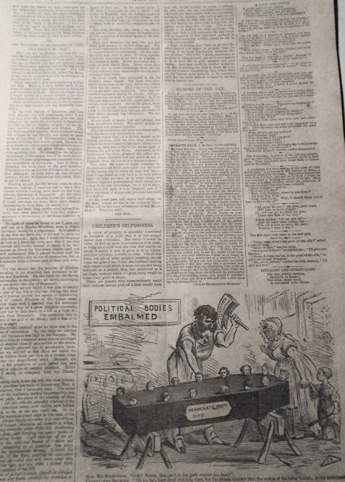 Harper's Weekly August 8, 1868 - Original - Maryland Flood; Polar Bear Hunt, etc