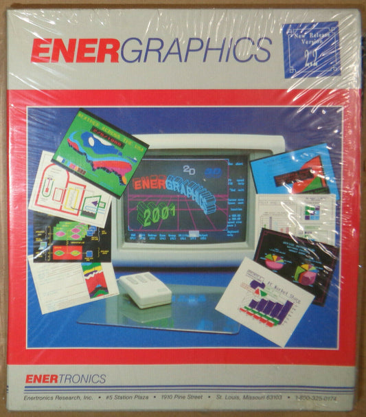 Energraphics by Enertronics - MINT, SEALED - Release 2.2, 1989. For IBM PC, XT,