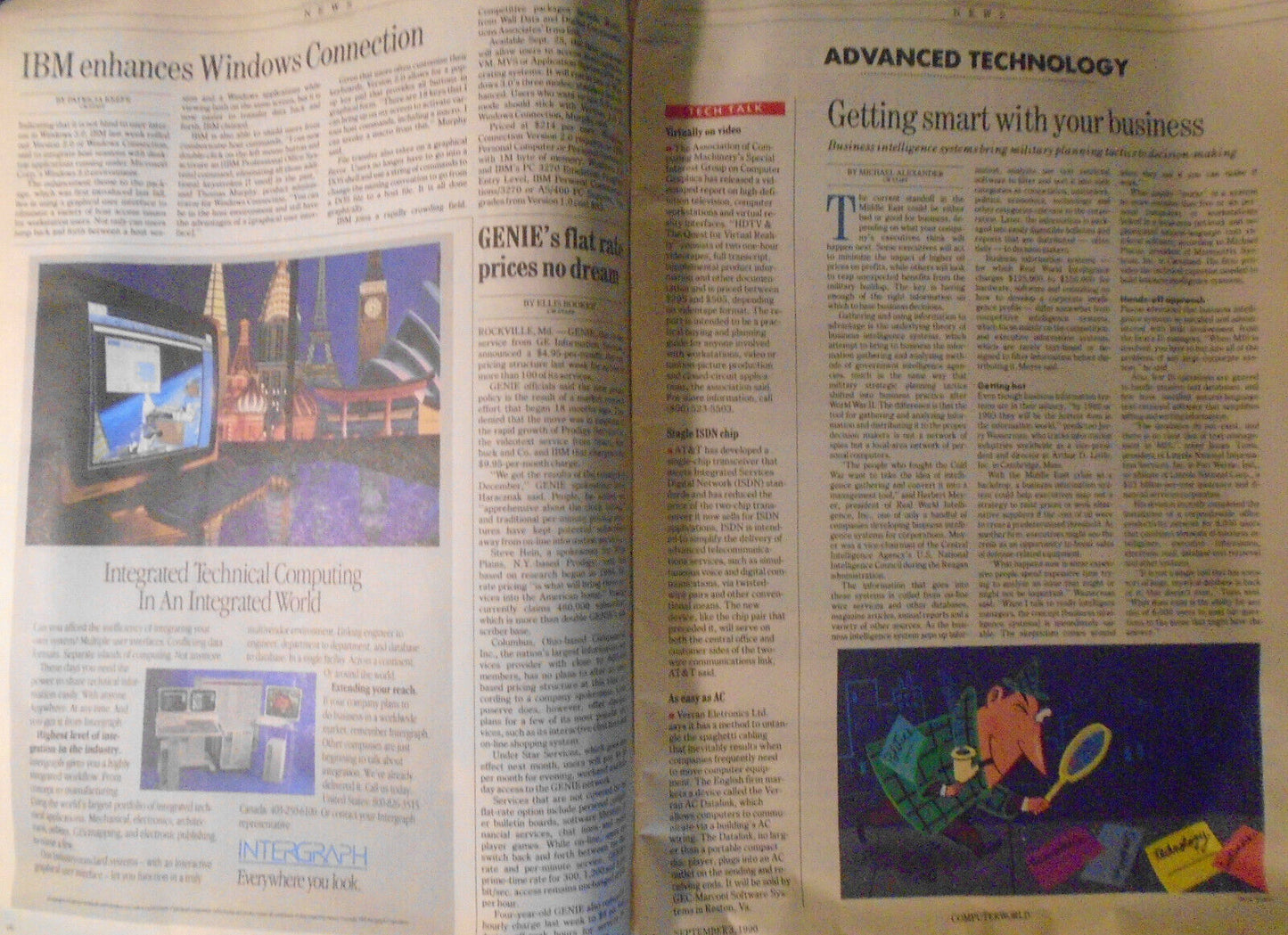 Computerworld Magazine, 2 issues, September 3, & October 5, 1990