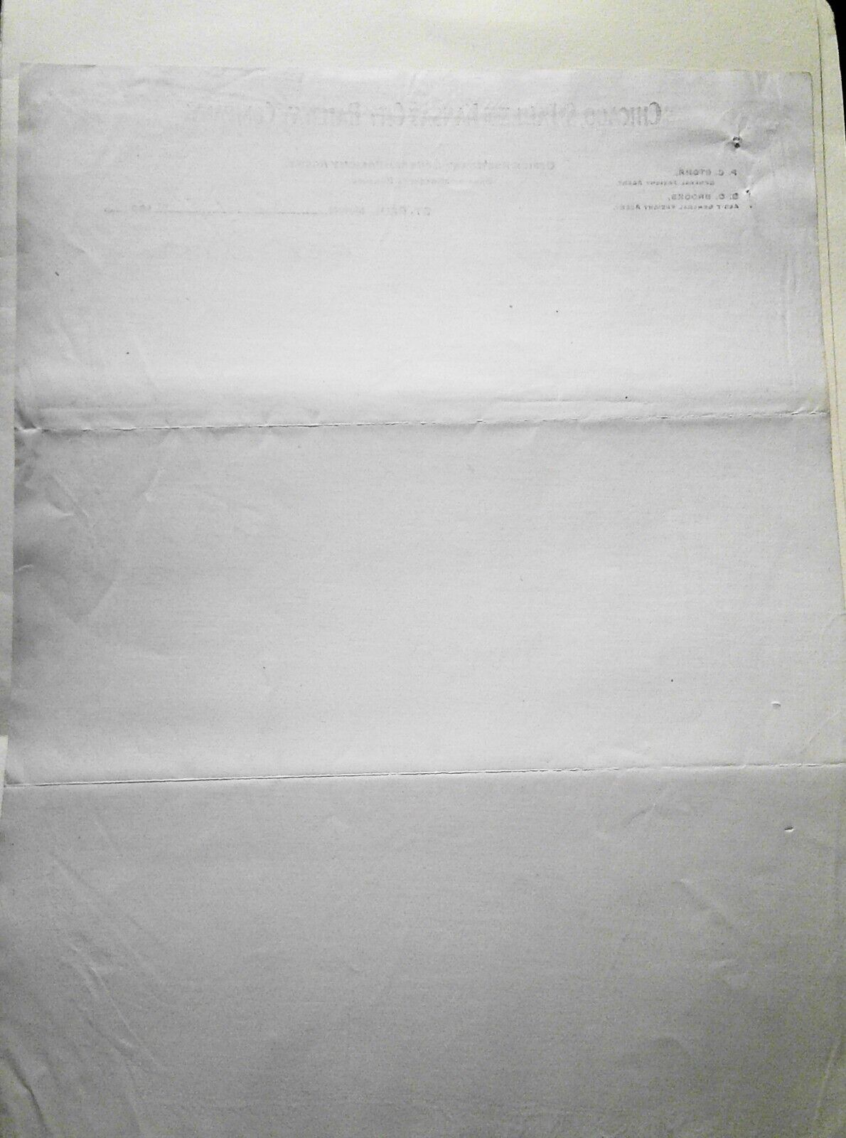 1890 Chicago, St. Paul & Kansas Railway Company note on letterhead