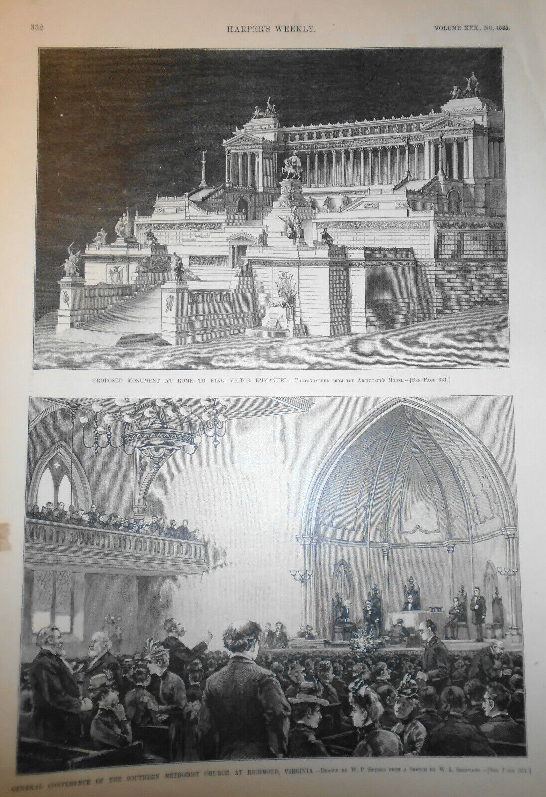 General Conference of the Southern Methodist Church at Richmond, VA - HW 1886
