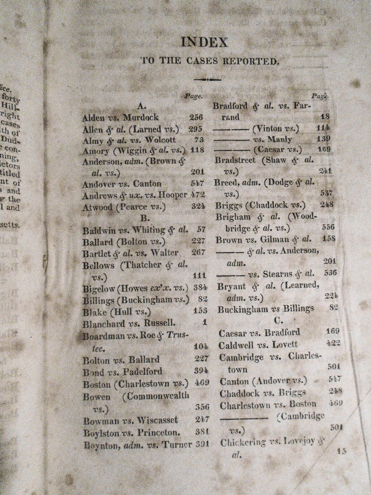 1817 Reports of Cases ...in Supreme Judicial Court of Massachusetts, Vol. XIII