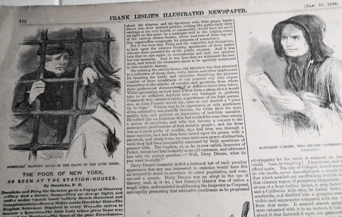 The Poor Of New York As Seen At The Station-houses - Frank Leslie's Jan 23, 1858