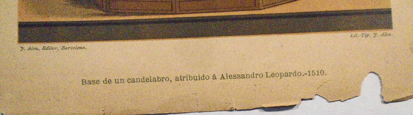 EUROPA - Base de un candelabro, atribuido a Alessandro Leopardo, 1510 - ca  1890