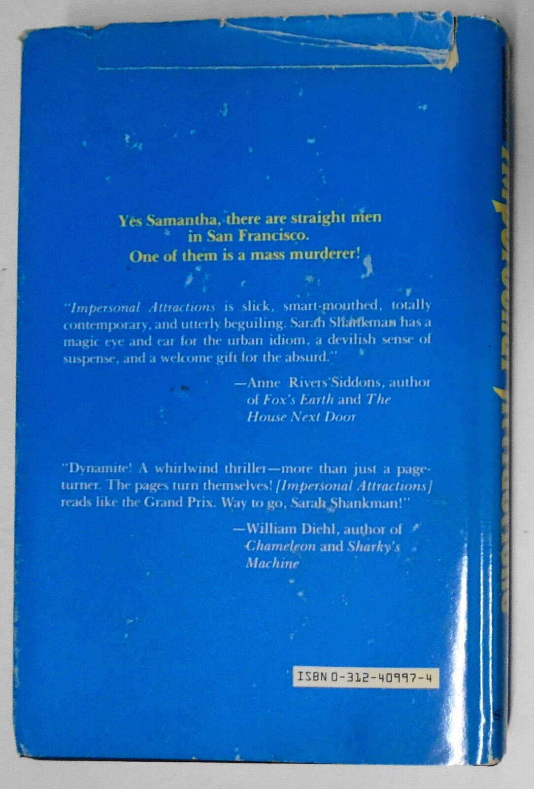 Impersonal Attractions, by Sarah Shankman. SIGNED First Edition 1985. Fine/VG