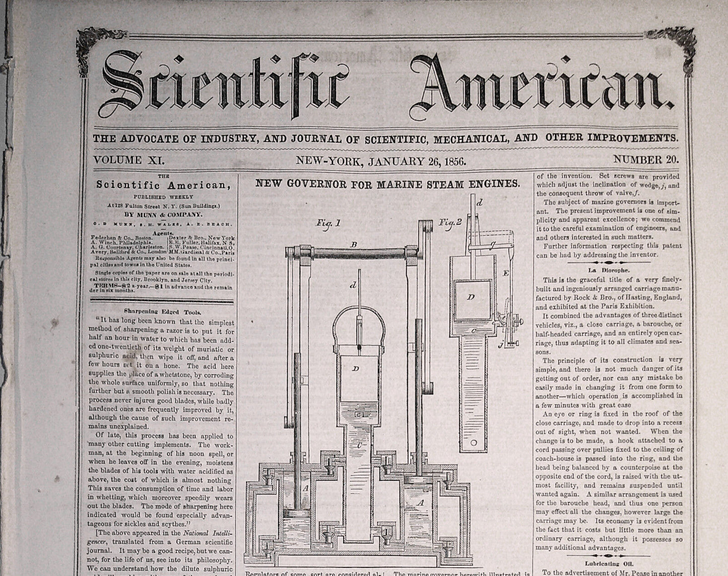 Scientific American, January 26, 1856. Original complete issue.