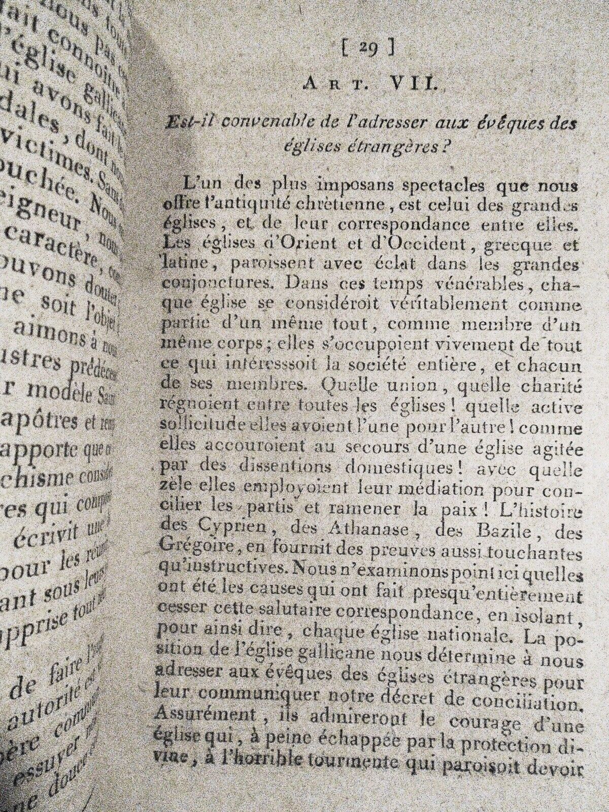 1797 Décret de pacification proclamé par le Concile national de France