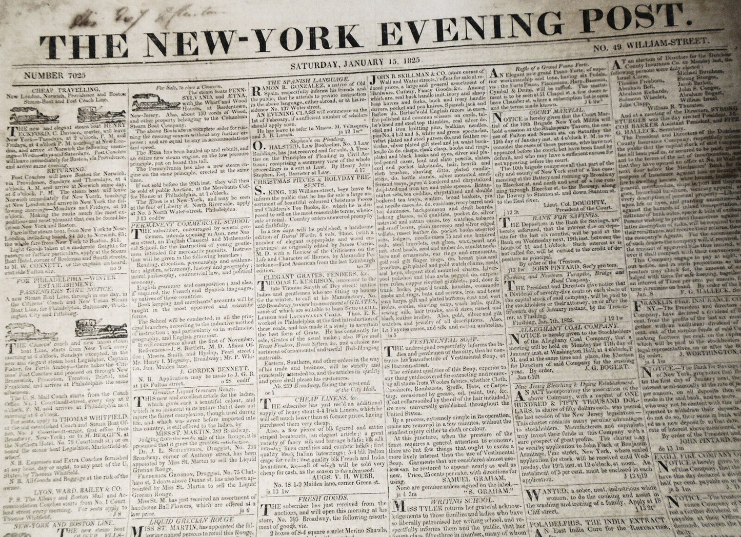 The New-York Evening Post, January 18, 1825