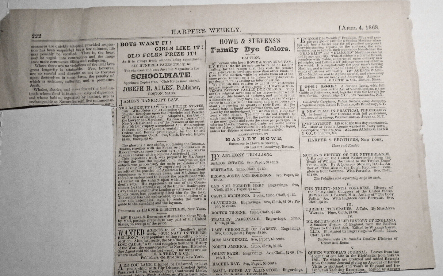 Hon. Marshall Jewell Of Connecticut, Republican Candidate - Harper's Weekly 1868