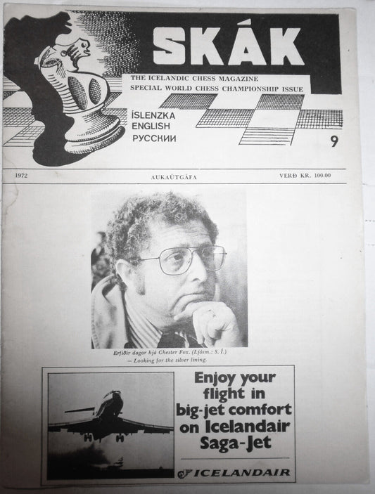 1972 SKAK - Icelandic Chess Magazine - Fischer Spassky World Championship No. 9