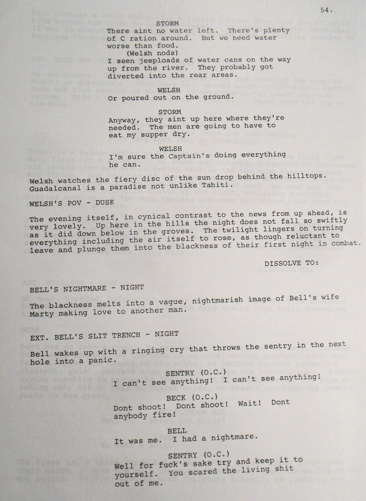 Terrence Malick - the Thin Red Line Screenplay - First Draft 1989. Very Rare