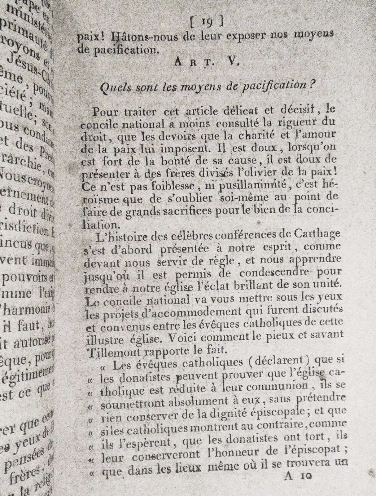 1797 Décret de pacification proclamé par le Concile national de France