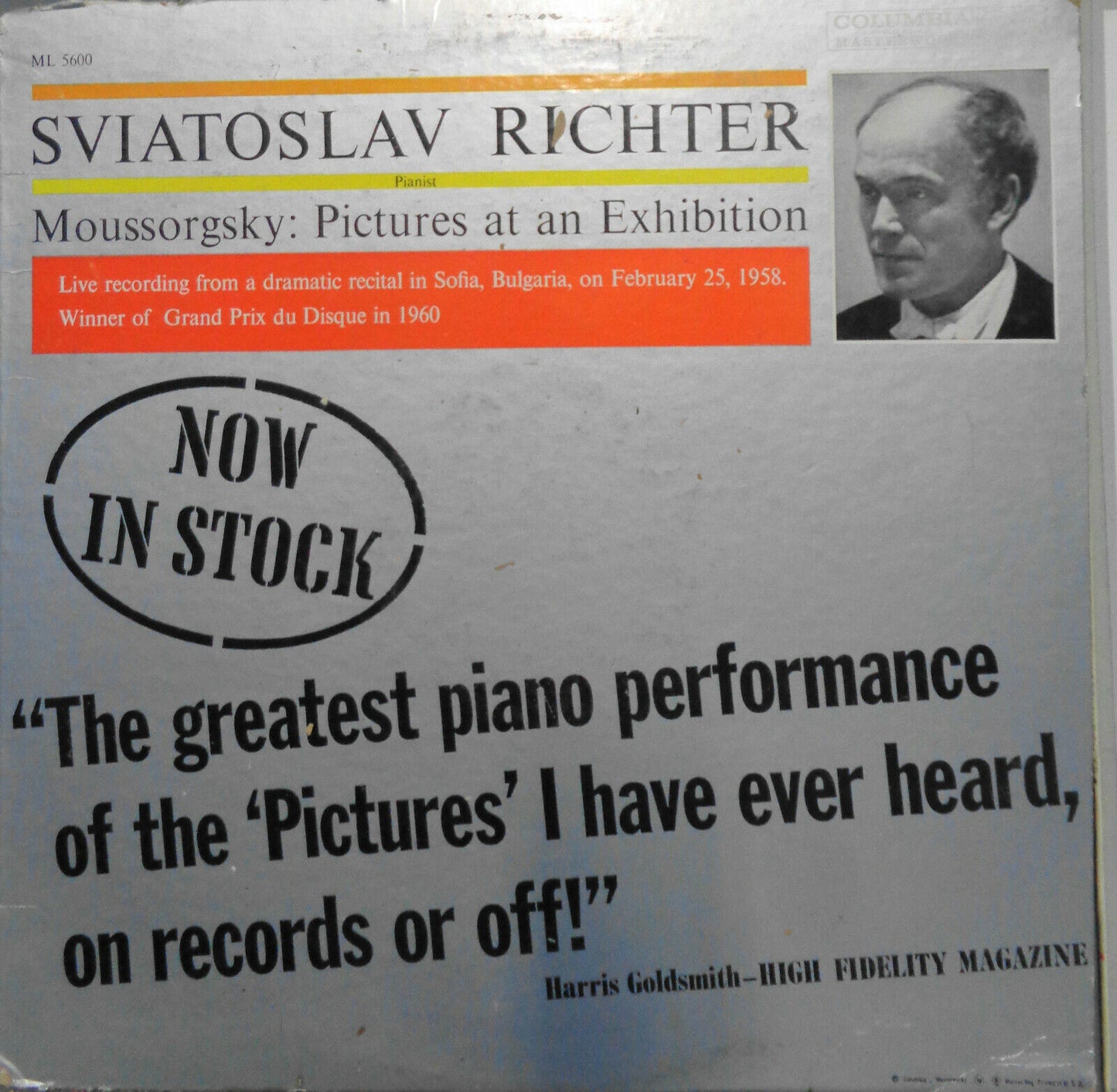6 Sviatoslav Richter vinyl LP albums : Liszt, Moussorgsky, Beethoven, Schumann