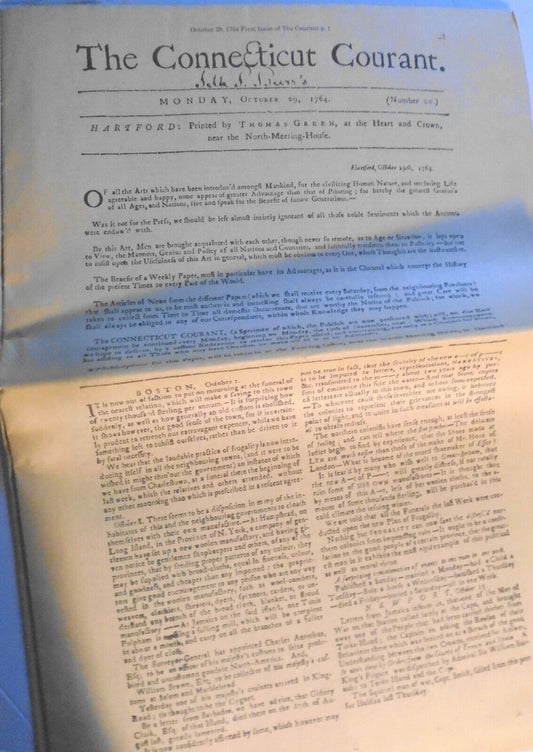 The Connecticut Courant -  historic issues 18th - 20th century reprints