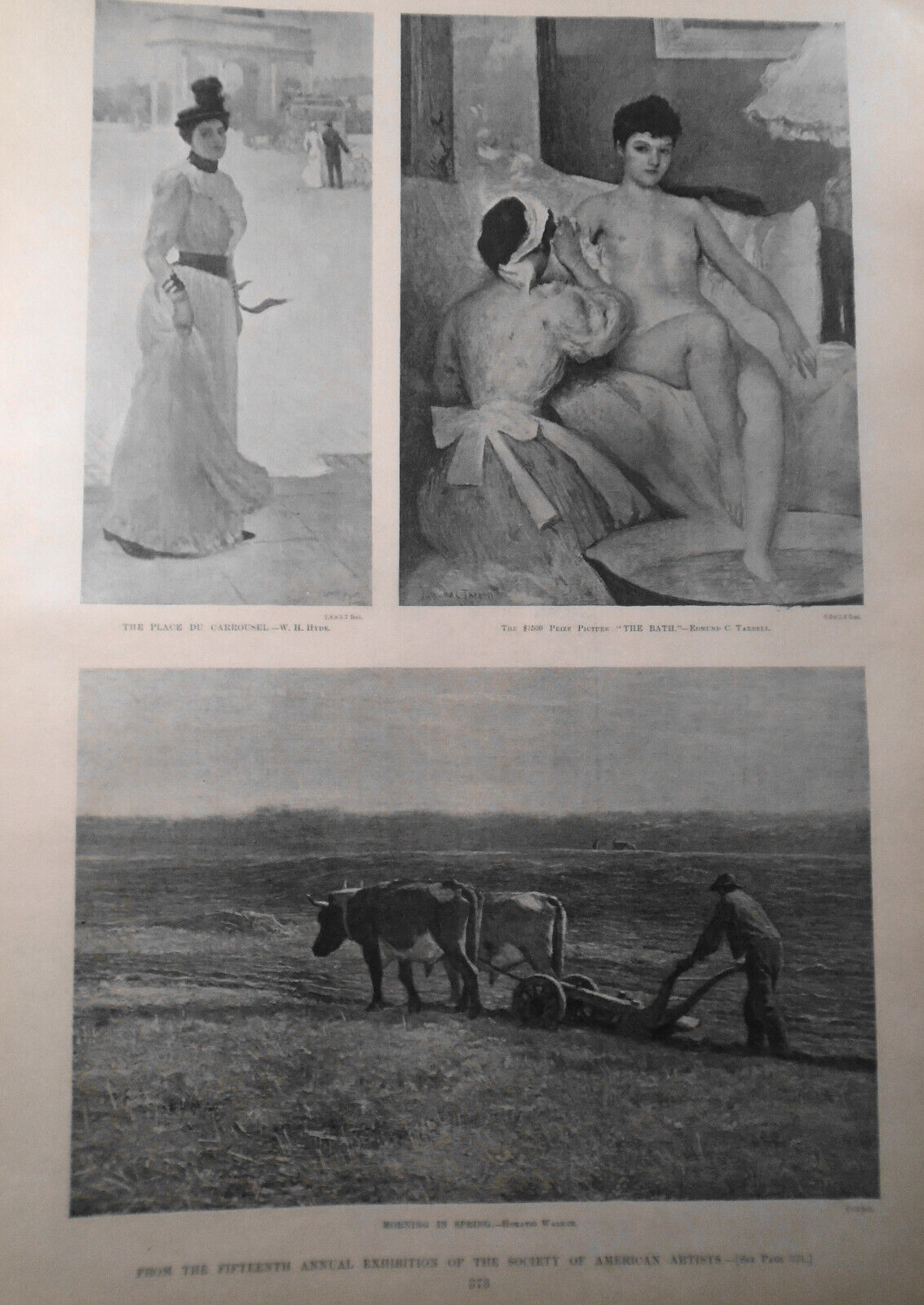 Harper's Weekly April 22, 1893 - Naval maneuvers; Circus; French cavalry;Artists