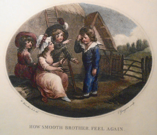 How Smooth Brother, Feel Again - old print - W Hamilton del; T Gauguin sculp