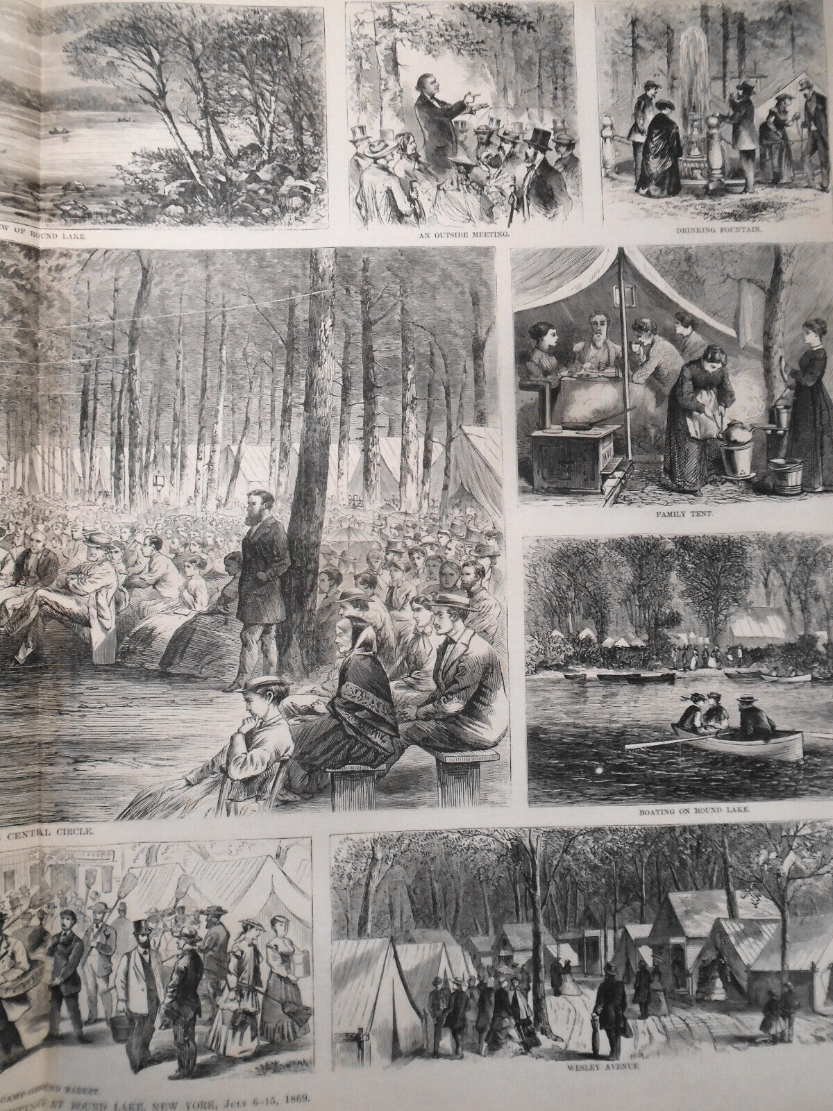 Harper's Weekly July 31, 1869: Ida Lewis, Newport, RI heroine; Camp meeting etc