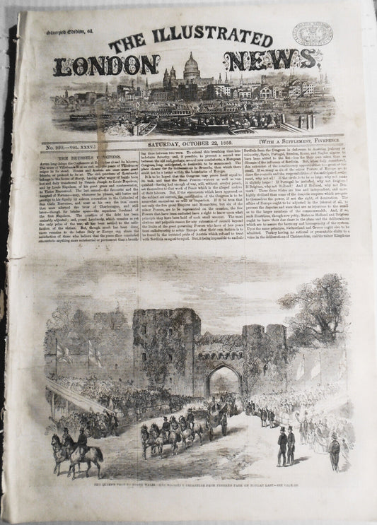 The Illustrated London News, October 22, 1859. Great Eastern; Glasgow Waterworks